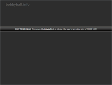Tablet Screenshot of bobbyball.info